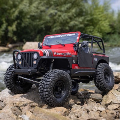 1-10-scx10-iii-jeep-cj-7-4x4-rtr-brushed-rock-crawler-red 1/10 SCX10 III Jeep CJ-7 4X4 RTR Brushed Rock Crawler, Vermelho