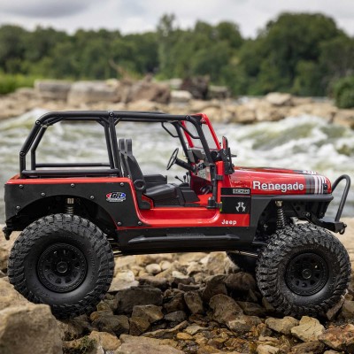 1-10-scx10-iii-jeep-cj-7-4x4-rtr-brushed-rock-crawler-red (4) 1/10 SCX10 III Jeep CJ-7 4X4 RTR Brushed Rock Crawler, Vermelho