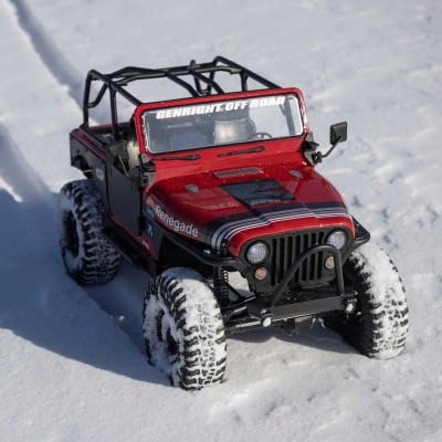 1-10-scx10-iii-jeep-cj-7-4x4-rtr-brushed-rock-crawler-red (7) 1/10 SCX10 III Jeep CJ-7 4X4 RTR Brushed Rock Crawler, Vermelho