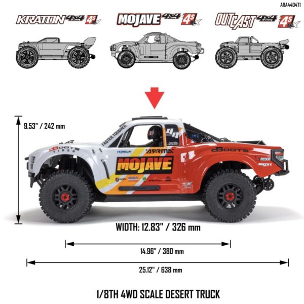 1/8 MOJAVE 4S 4X4 RTR Brushless Desert Truck