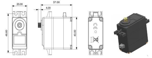 Servo "S60PH" 6kg 25T/JR