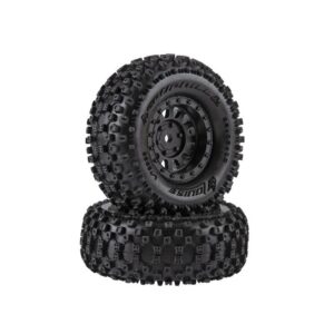 Louise RC - CR-UPHILL - 1-18/1-24 Crawler Tire Set - Mounted - Super Soft - Black 1.0 Wheels - Hex 7mm - L-T3369VB