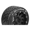 Louise RC - MFT - ST-ROCKET - 1-10 Monster Truck Tire Set - Mounted - Sport - Black 2.8 Bead-Lock Wheels - 1/2-Offset -